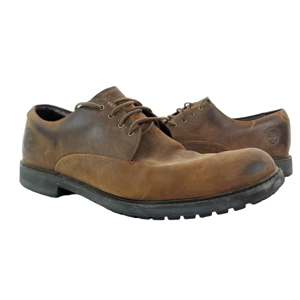 Timberland Brown Stormbuck Waterproof‎ Plain Toe Oxford Brown Size 10.5M 78533